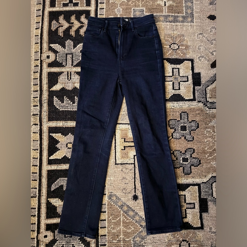 Paige denim jeans dark blue wash size 24.